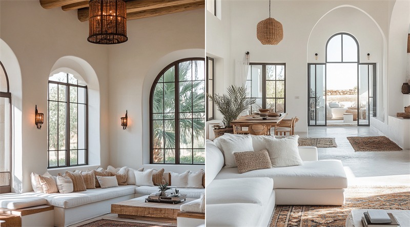 Thiết kế phòng khách phong cách địa trung hải (Ảnh sưu tầm)