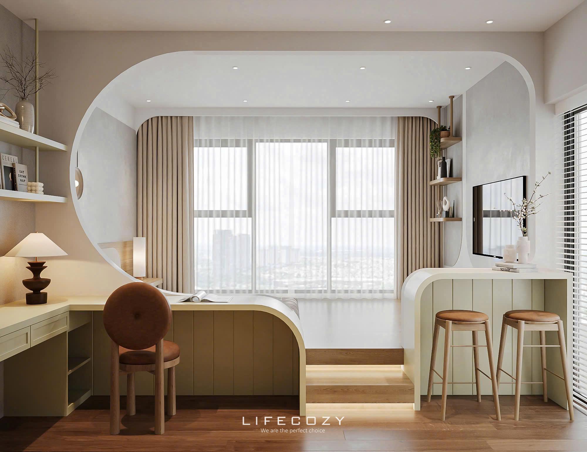 Xu hướng nội thất năm 2026 hướng tới những đường cong mềm mại như ôm lấy không gian sống 