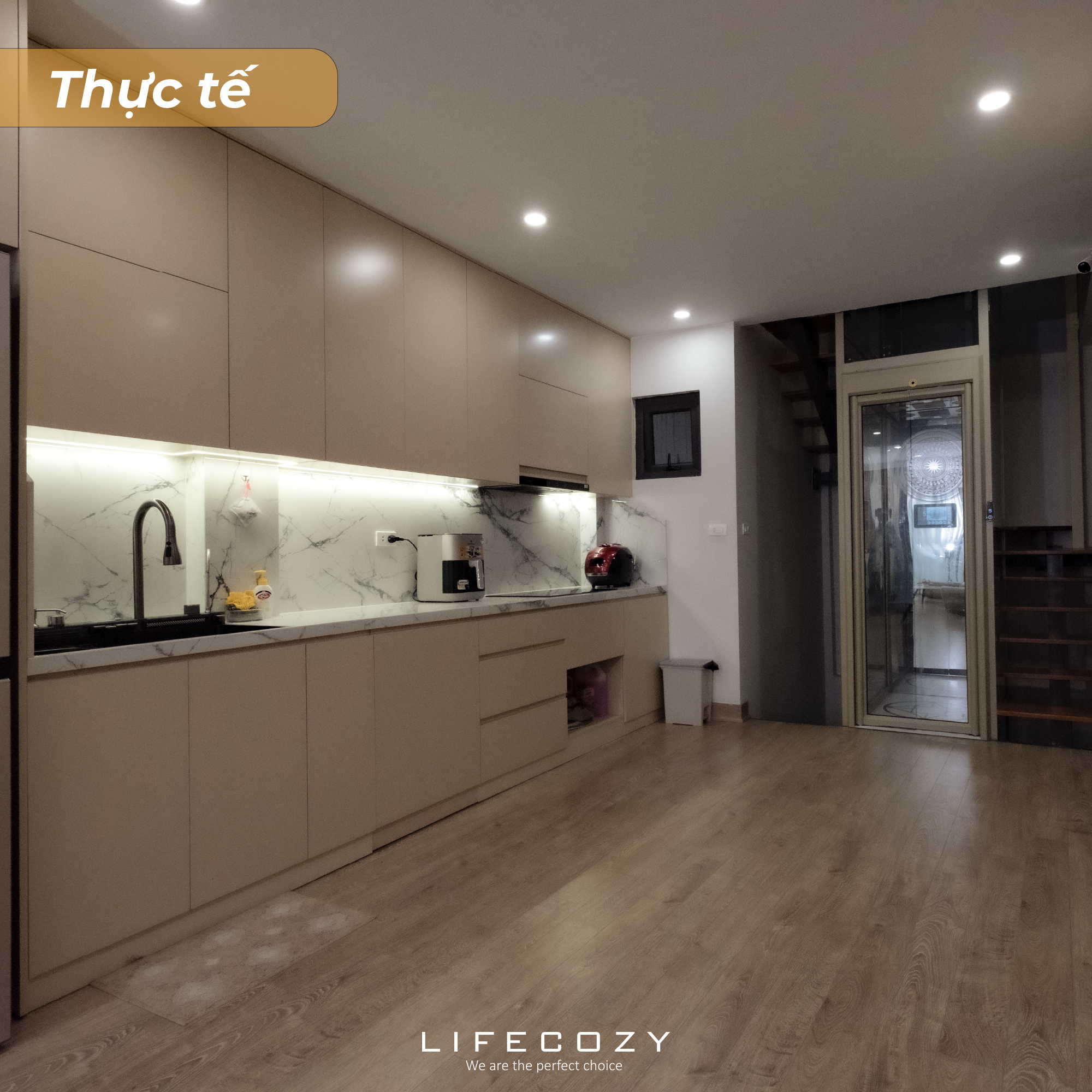 Công năng được bố trí phù hợp với nhu cầu và diện tích nhà để đảm bảo hoạt động được diễn ra thoải mái 